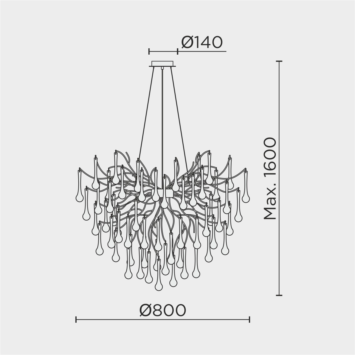 Подвесная люстра MODESTYLE MS.2105.800 GD - вид 2